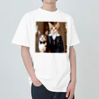 catgoodsの猫の貴族 2人連れ Heavyweight T-Shirt