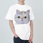 れいにゃん堂&れいにゃあ～と😺のチョークアートのエキゾチックショートヘア😺 Heavyweight T-Shirt