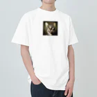 9neko6のサバンナキャット ヘビーウェイトTシャツ