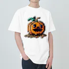 朱音琴音のドット絵のハロウィンかぼちゃのおばけ Heavyweight T-Shirt