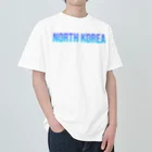 ON NOtEの北朝鮮 ロゴブルー ヘビーウェイトTシャツ