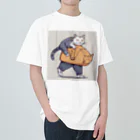 aoking_の不思議猫 Heavyweight T-Shirt