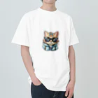 R-KAMIのサングラス猫2 Heavyweight T-Shirt