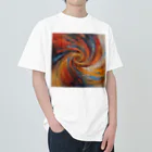 黒鷺の抽象画展ときどき爬虫類の抽象画 タイトル:激情と葛藤 Heavyweight T-Shirt