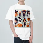 ワンダーワールド・ワンストップのかわいいたくさんのハローウィーンキャラクター③ Heavyweight T-Shirt