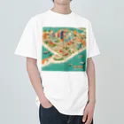 maeken work shopipのマイアミイラスト Heavyweight T-Shirt