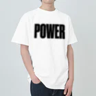 おもしろいTシャツ屋さんのPOWER パワー 筋肉 ヘビーウェイトTシャツ