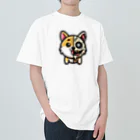 Mine-1のかわいい芝犬グッズ　ゾンビ化 ヘビーウェイトTシャツ