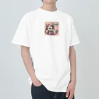 18ban's shopのリラックスするサイバーパンクな猫 Heavyweight T-Shirt