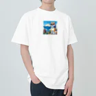ピヨっこのサングラス犬　【銀次郎】 Heavyweight T-Shirt