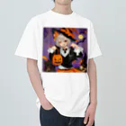 チワワ愛好家ショップのワワ大好き魔女のハロウィン・キャンディ・キス Heavyweight T-Shirt