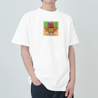 pepe55の青森　 "津軽のりんごガードロボット" ヘビーウェイトTシャツ