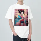 wawomotsuのJapanese Courtesan Bloom Tee ”Geisha” ヘビーウェイトTシャツ