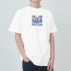 anazawaの白き翼、黒き翼。その手に抱くは愛しの君! Heavyweight T-Shirt