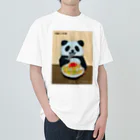 パンダのひこまろ【公式】の炒飯の奴隷 ヘビーウェイトTシャツ