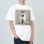 pinetreeの秋田犬１ ヘビーウェイトTシャツ