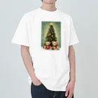 규리shopのテディーベア兄弟のクリスマス ヘビーウェイトTシャツ