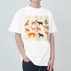 ZUZUKAMAのゆるくてかわいい動物の群れ ヘビーウェイトTシャツ