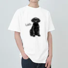 Labradorの黒Lab.グッズ ヘビーウェイトTシャツ