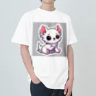 可愛いチワワグッズショップのホワイトチワワちゃん ヘビーウェイトTシャツ