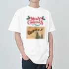 Tシャツ専門店T-Brandのサンタの配達中 Heavyweight T-Shirt