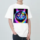 629_CAT_ARTのカラフルサイバーキャット vol2 Heavyweight T-Shirt