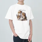 はんなり女史の毛糸玉と子猫 Heavyweight T-Shirt