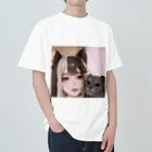 ラッキーLOVEの猫耳地雷っ娘2 Heavyweight T-Shirt