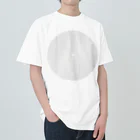 kimchinの白い陰影の同心円の迷路 Heavyweight T-Shirt