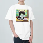 yoiyononakaのお餅と白黒猫 Heavyweight T-Shirt