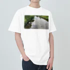 日常をのぞき見してみるの川面 夏の風景 Heavyweight T-Shirt