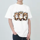 Friendly Faunaのたぬきダンサー ヘビーウェイトTシャツ