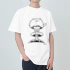 Our.s SUZURI店のにゃんと爆発 Heavyweight T-Shirt