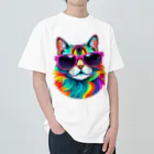 629_CAT_ARTのグラカラキャット2 ヘビーウェイトTシャツ