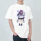 kawaii女の子専門ショップのにゃんにゃん猫ちゃん女の子 ヘビーウェイトTシャツ