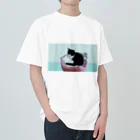 AnimalMatomeのまったりする猫 ヘビーウェイトTシャツ