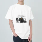 Mioキャンバスの夢工房　 のナマケ犬 ヘビーウェイトTシャツ