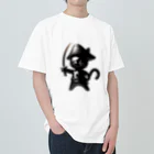 NO CAT NO LIFE の猫×海賊×フィギュア風 ヘビーウェイトTシャツ