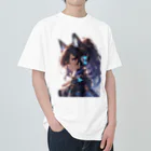 honoka_tのサイバーネコ美少女 Heavyweight T-Shirt