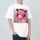 プリンゴブリンのネコミミピンクさん Heavyweight T-Shirt