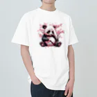 waterpandaのパンダと桜 Heavyweight T-Shirt