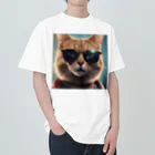 mimikkyu322のイケてる猫 ヘビーウェイトTシャツ