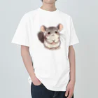 もふっとチンチラ🐭のおねだりチンチラ ヘビーウェイトTシャツ