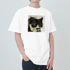 silomalo-の渋い猫 ヘビーウェイトTシャツ