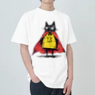 Lapis SHOPの黒猫ヒーロー Heavyweight T-Shirt