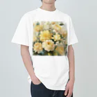 okierazaのペールイエローテーマの花束 Heavyweight T-Shirt