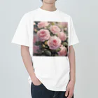 okierazaのペールピンクのバラの花束 ヘビーウェイトTシャツ