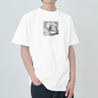 bigbamboofamilyの月に照らされた梟 Heavyweight T-Shirt