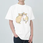 猫屋カエデの茶トラと茶トラ白猫 Heavyweight T-Shirt