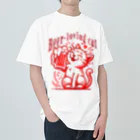 LOVE_BEERのビール大好き猫ちゃん（ビアネコ） Heavyweight T-Shirt